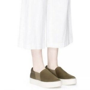 Vince Warren Satin platform slip on sneakers